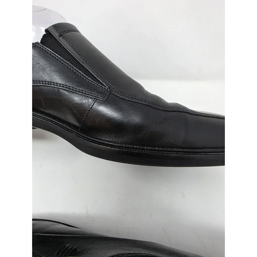 ECCO Helsinki Slip-On Loafer Black Dress Shock Point Shoes Mens Sz US9/EU43